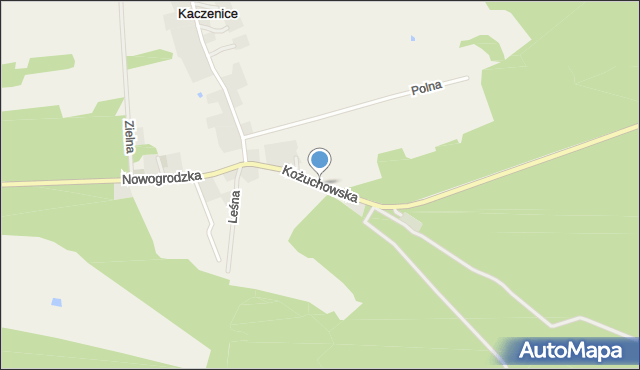 Kaczenice, Kożuchowska, mapa Kaczenice