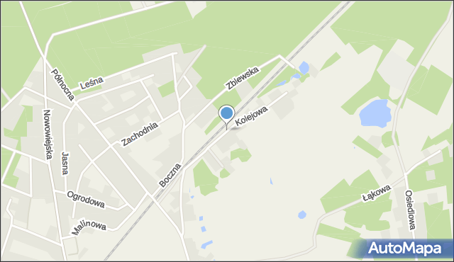 Kaliska powiat starogardzki, Kolejowa, mapa Kaliska powiat starogardzki