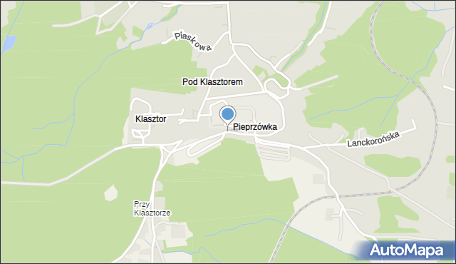 Kalwaria Zebrzydowska, Kościuszki Tadeusza, gen., mapa Kalwaria Zebrzydowska