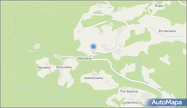 Kamesznica, Kolonia Fajkówka, mapa Kamesznica