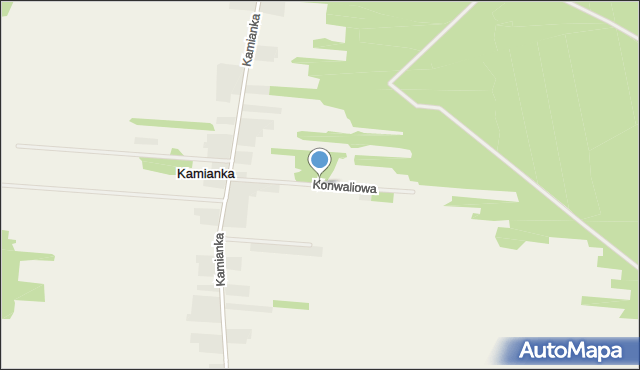 Kamianka gmina Rzekuń, Konwaliowa, mapa Kamianka gmina Rzekuń