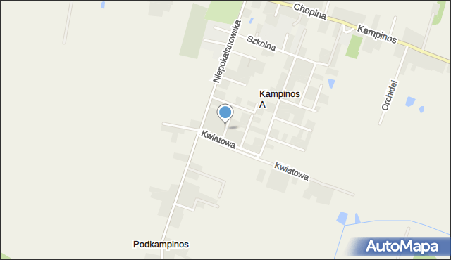 Kampinos A, Konwaliowa, mapa Kampinos A