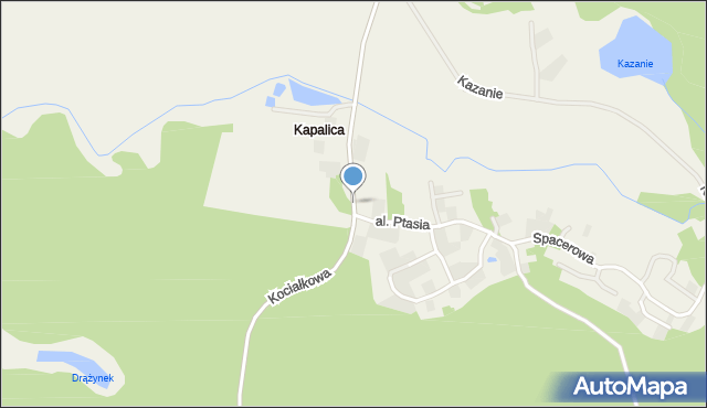 Kapalica, Kociałkowa, mapa Kapalica