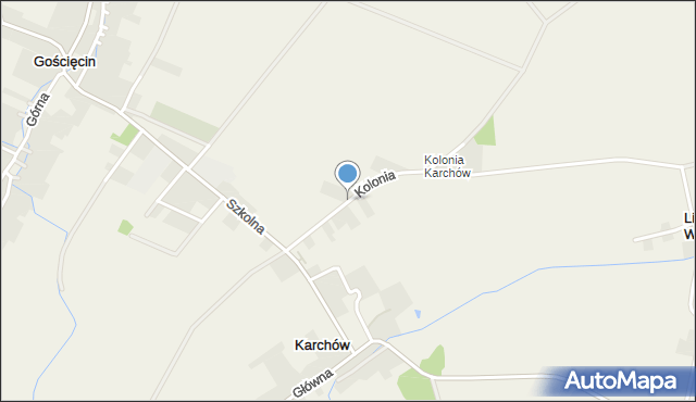 Karchów, Kolonia, mapa Karchów