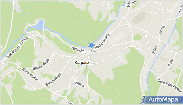 Karpacz, Konstytucji 3 Maja, mapa Karpacz