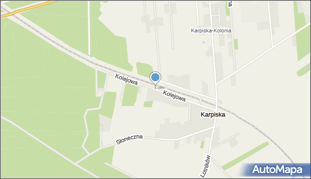 Karpiska, Kolejowa, mapa Karpiska