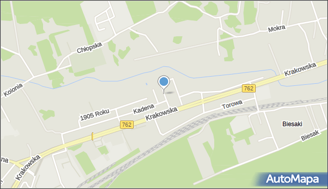 Kielce, Końcowa, mapa Kielc