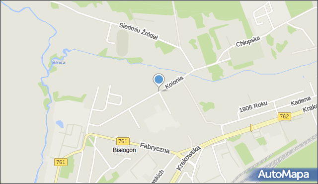 Kielce, Kolonia, mapa Kielc