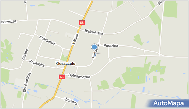 Kleszczele, Kościelna, mapa Kleszczele