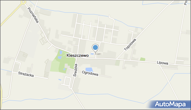 Kleszczewo powiat poznański, Kościelna, mapa Kleszczewo powiat poznański