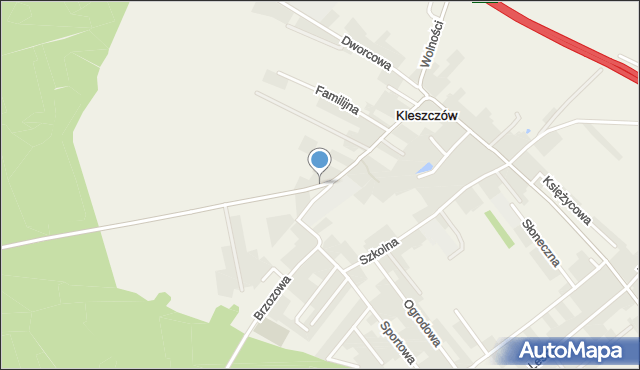 Kleszczów gmina Rudziniec, Kozielska, mapa Kleszczów gmina Rudziniec