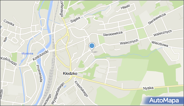 Kłodzko, Konopnickiej Marii, mapa Kłodzka