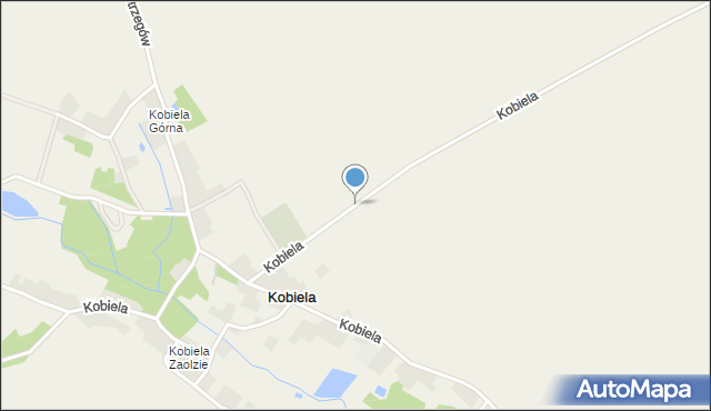 Kobiela gmina Grodków, Kobiela, mapa Kobiela gmina Grodków