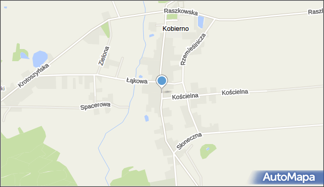 Kobierno gmina Krotoszyn, Kobierska, mapa Kobierno gmina Krotoszyn