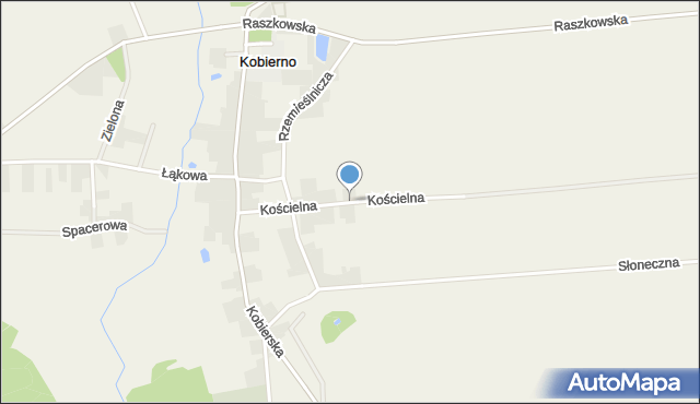 Kobierno gmina Krotoszyn, Kościelna, mapa Kobierno gmina Krotoszyn