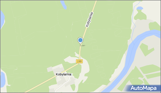 Kobylarnia gmina Sieraków, Kobylarnia, mapa Kobylarnia gmina Sieraków