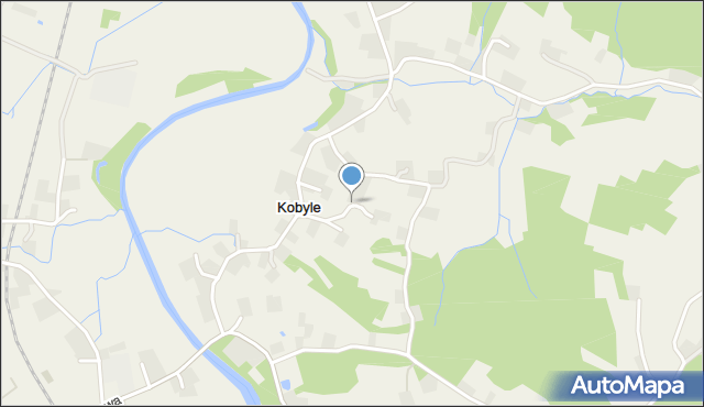 Kobyle gmina Frysztak, Kobyle, mapa Kobyle gmina Frysztak