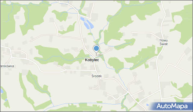 Kobylec gmina Łapanów, Kobylec, mapa Kobylec gmina Łapanów