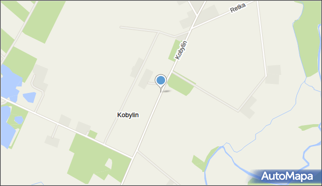 Kobylin gmina Płoniawy-Bramura, Kobylin, mapa Kobylin gmina Płoniawy-Bramura