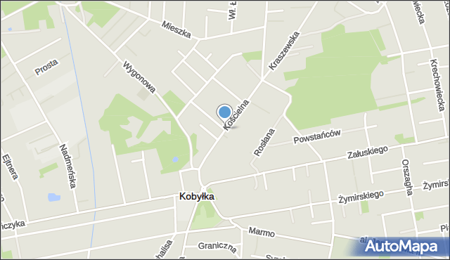 Kobyłka, Kościelna, mapa Kobyłka