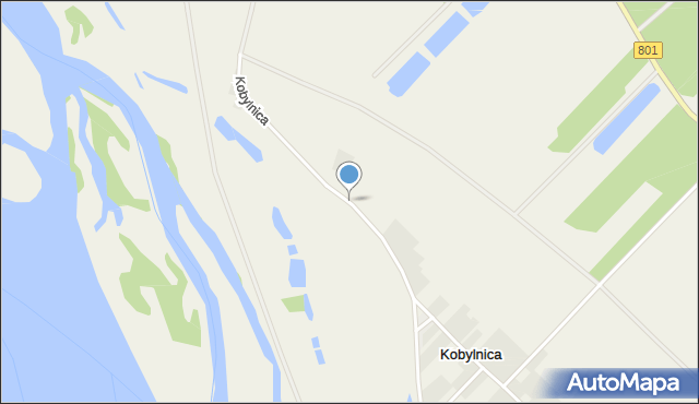 Kobylnica gmina Maciejowice, Kobylnica, mapa Kobylnica gmina Maciejowice