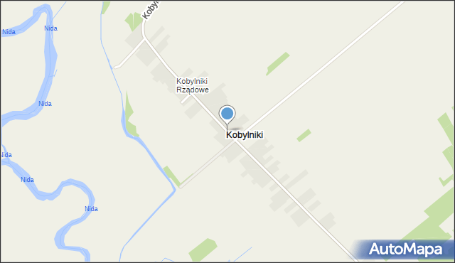 Kobylniki gmina Wiślica, Kobylniki, mapa Kobylniki gmina Wiślica