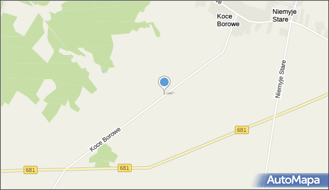 Koce Borowe, Koce Borowe, mapa Koce Borowe