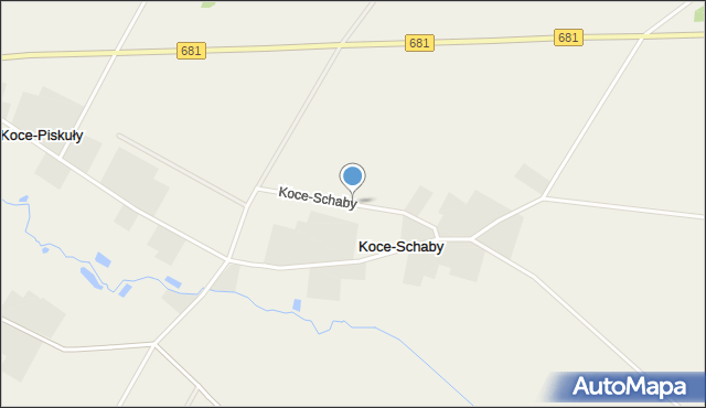 Koce-Schaby, Koce-Schaby, mapa Koce-Schaby