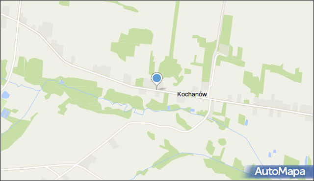 Kochanów gmina Głuchów, Kochanów, mapa Kochanów gmina Głuchów