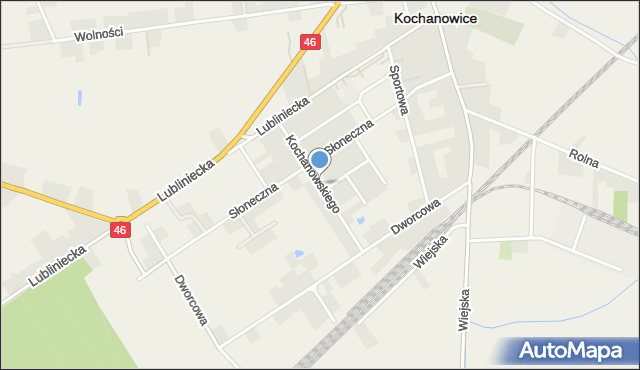 Kochanowice, Kochanowskiego Jana, mapa Kochanowice