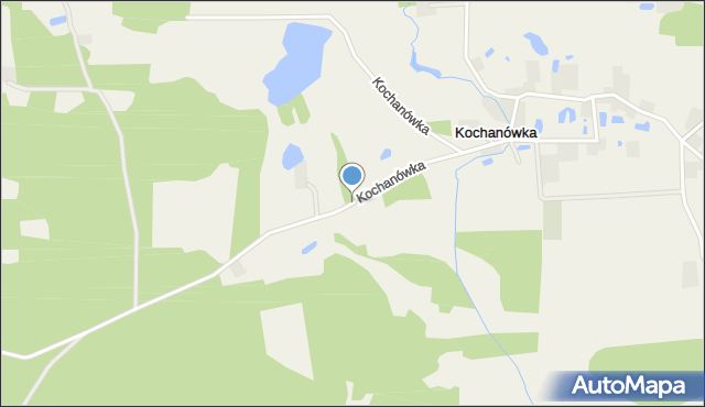 Kochanówka gmina Lidzbark Warmiński, Kochanówka, mapa Kochanówka gmina Lidzbark Warmiński