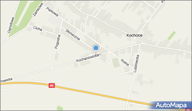 Kochcice, Kochanowicka, mapa Kochcice