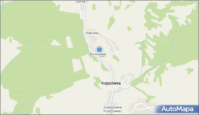 Kojszówka, Kojszówka, mapa Kojszówka