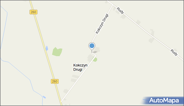 Kokczyn Drugi, Kokczyn Drugi, mapa Kokczyn Drugi