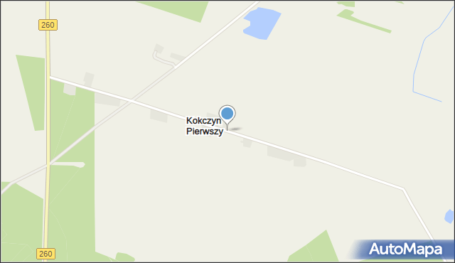 Kokczyn Pierwszy, Kokczyn Pierwszy, mapa Kokczyn Pierwszy