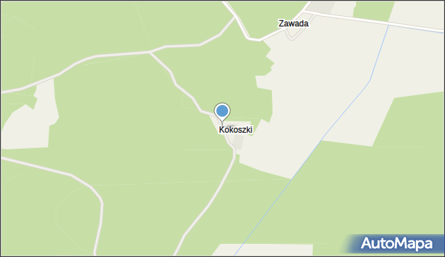 Kokoszki gmina Główczyce, Kokoszki, mapa Kokoszki gmina Główczyce