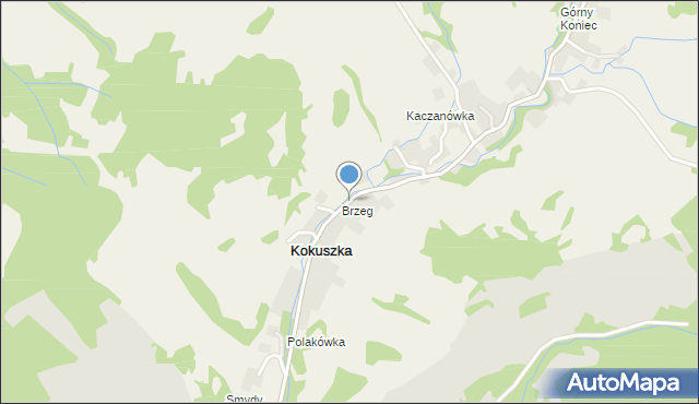 Kokuszka, Kokuszka, mapa Kokuszka