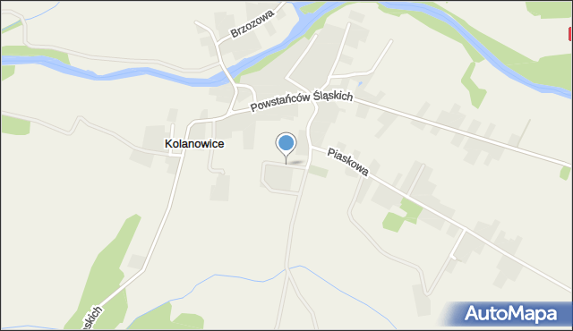 Kolanowice, Kościelna, mapa Kolanowice
