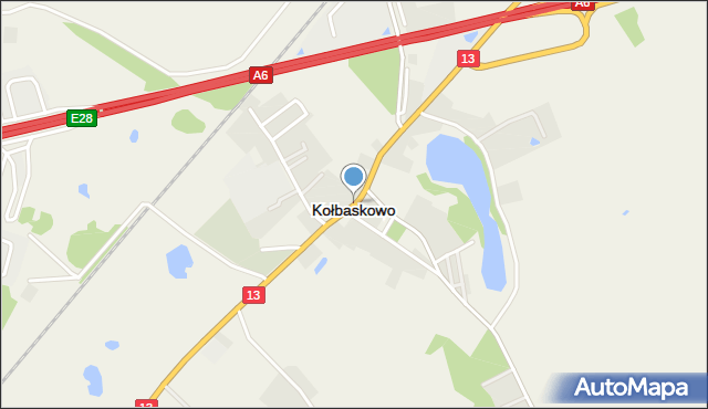 Kołbaskowo, Kołbaskowo, mapa Kołbaskowo
