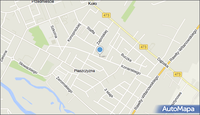 Koło, Konarskiego Stanisława, mapa Koło