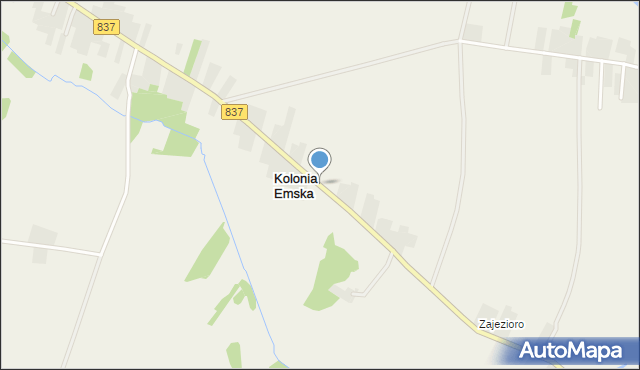 Kolonia Emska, Kolonia Emska, mapa Kolonia Emska