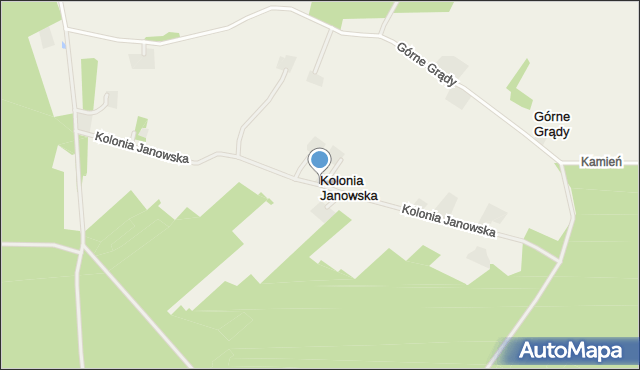 Kolonia Janowska, Kolonia Janowska, mapa Kolonia Janowska