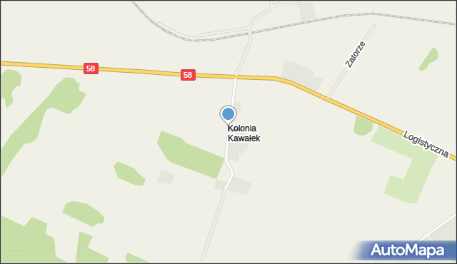 Kolonia Kawałek, Kolonia Kawałek, mapa Kolonia Kawałek