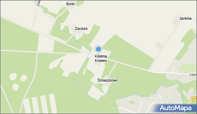 Kolonia Kniewo, Kolonia Kniewo, mapa Kolonia Kniewo