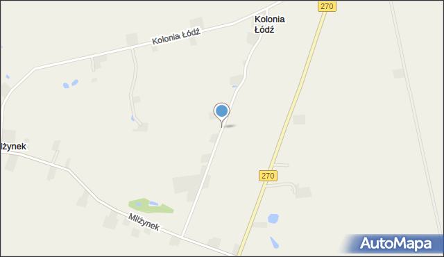 Kolonia Łódź, Kolonia Łódź, mapa Kolonia Łódź