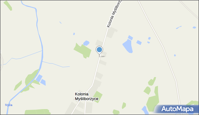 Kolonia Myśliborzyce, Kolonia Myśliborzyce, mapa Kolonia Myśliborzyce