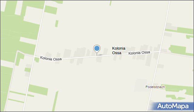 Kolonia Ossa, Kolonia Ossa, mapa Kolonia Ossa