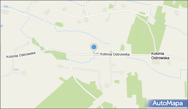 Kolonia Ostrowska, Kolonia Ostrowska, mapa Kolonia Ostrowska