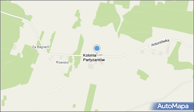 Kolonia Partyzantów, Kolonia Partyzantów, mapa Kolonia Partyzantów