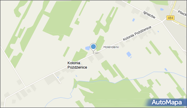 Kolonia Pożdżenice, Kolonia Pożdżenice, mapa Kolonia Pożdżenice